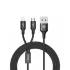 Baseus Rapid Series 2 in 1 Micro + Type-C Data Cable 3A 1.2M – Black